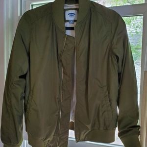 Green bomber jacket